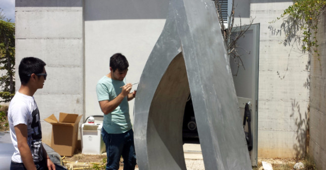 Accademia di belle arti L'Aquila. Studenti a lavoro