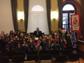 I bambini della Scuola d'infanzia Noé Lucidi dal Sindaco