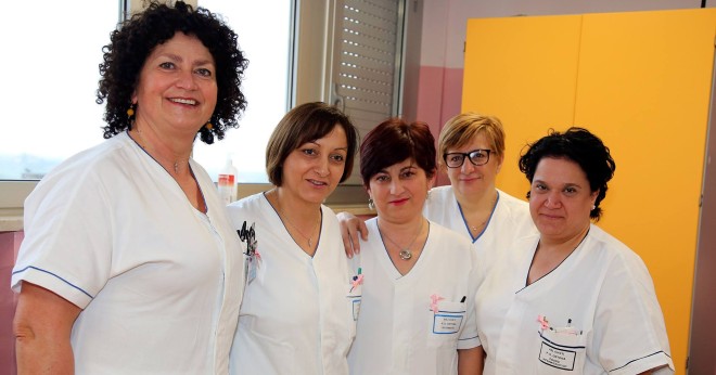 Lo staff ospedaliero di Oncologia donna