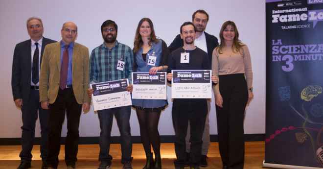 i vincitori di FamLab con la giuria