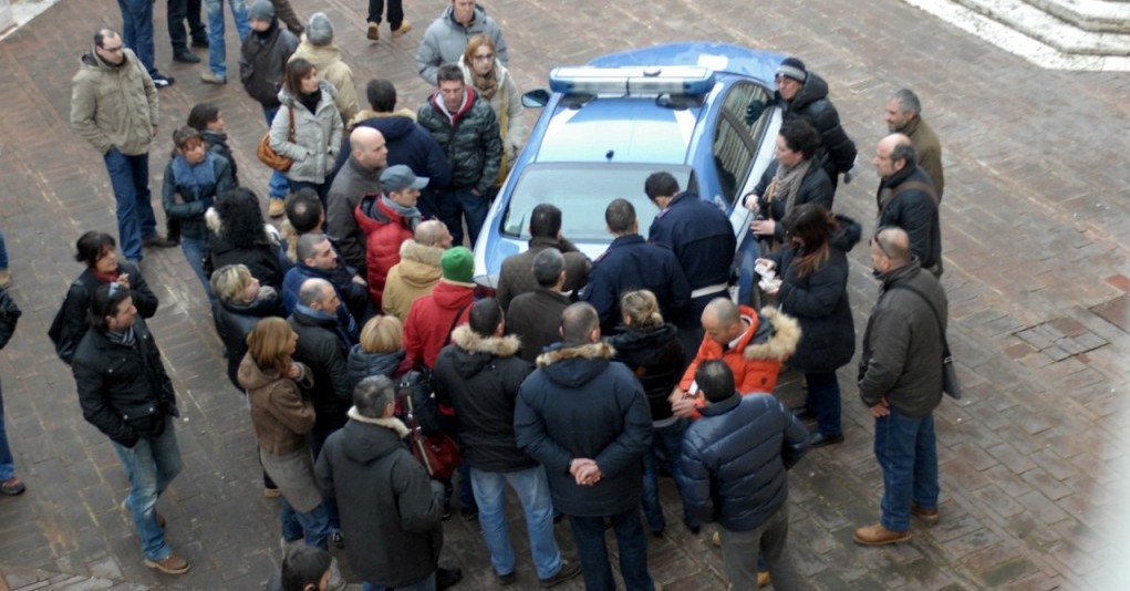Rissa a piazza Salotto