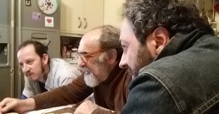 Haber e Vallone sul set
