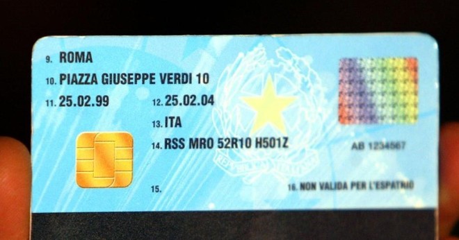 Fac simile Carta d'identità elettronica