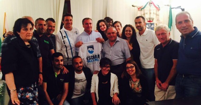 L'Amministrazione comunale di Palena con una delegazione del Pescara