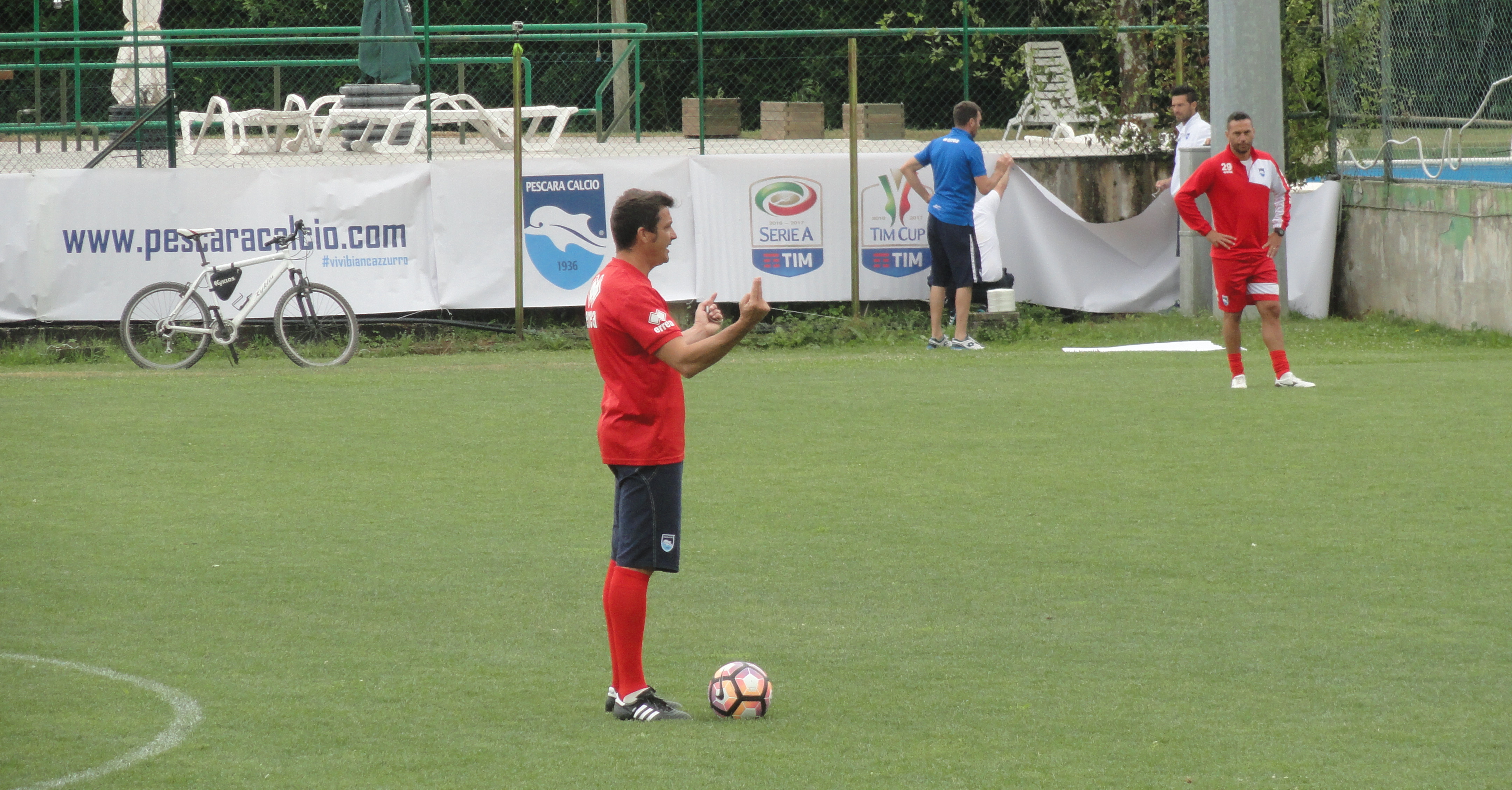 Massimo Oddo, durante il ritiro a Palena
