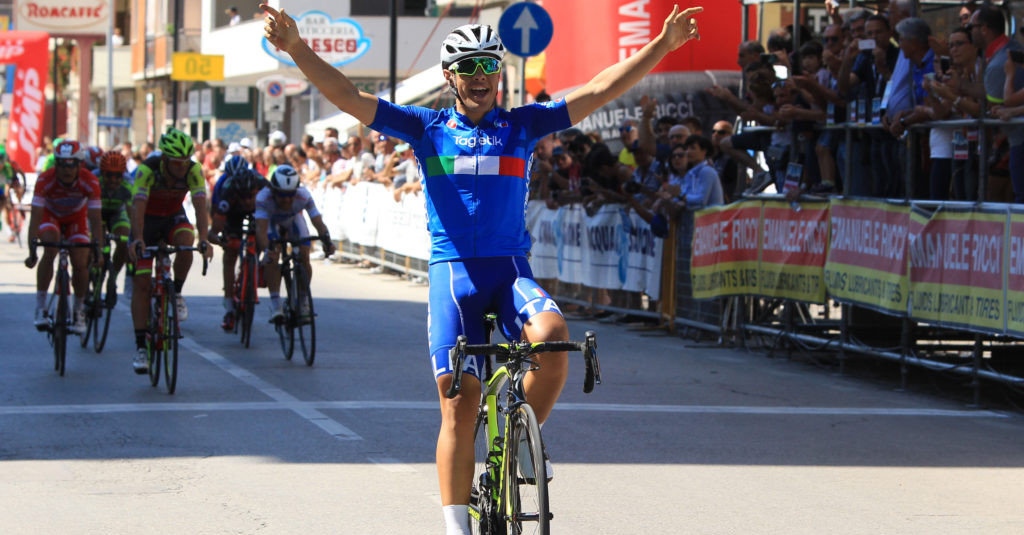 PESCARA 17/07/16 CICLISMO, 69° TROFEO MATTEOTTI NELLA FOTO VINCENZO ALBANESE PRIMO AL TRAGUARDI DEL 69° TROFEO MATTEOTTI © PIERANUNZI LUCIANO