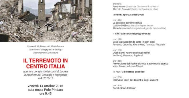 Convegno Terremoto Centro Italia