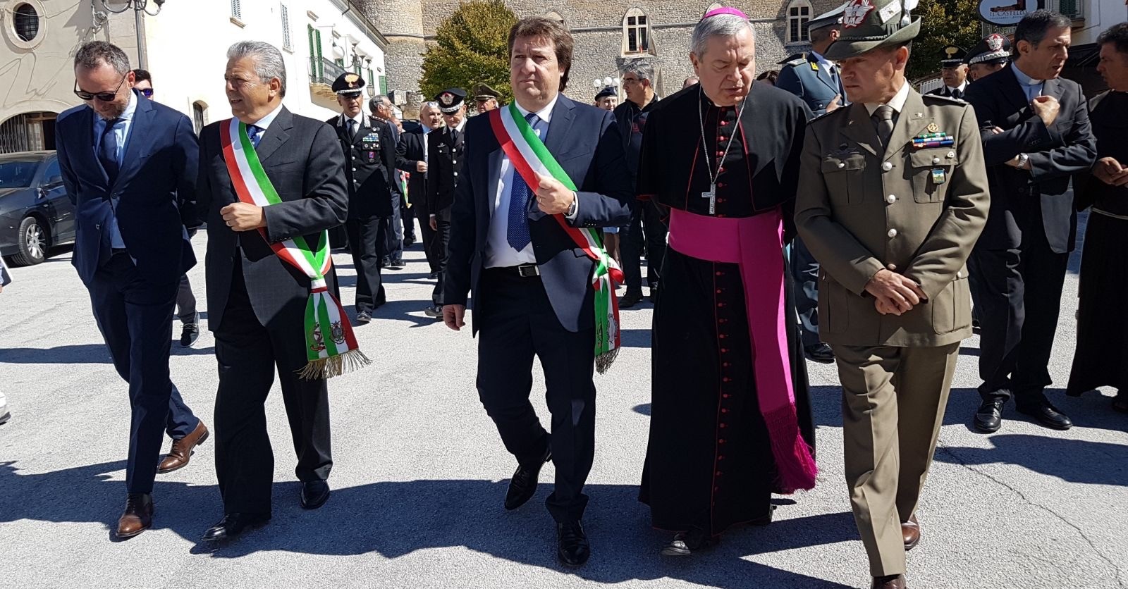 La cerimonia a Capestrano