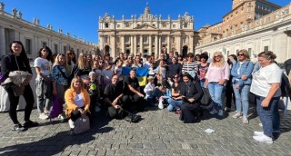 caritas e ucraini dal papa