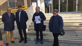 Flavia Pirola con il Sindaco Paolini e i tecnici