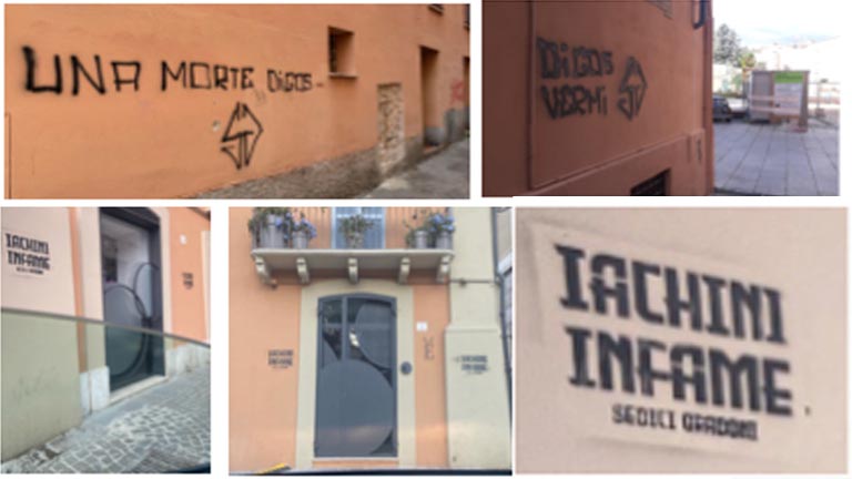vandalismo a Teramo