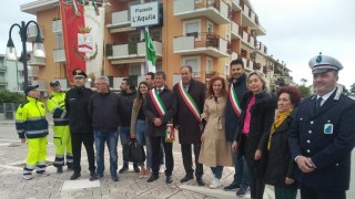 Fossacesia- inaugurato il Piazzale L'Aquila in ricordo del sisma del 2009