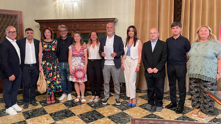 il sindaco Masci e i vari dirigenti