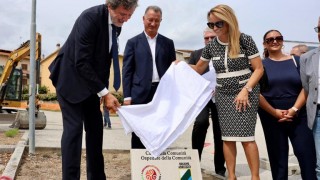 A scoprire la prima pietra il Presidente Marsilio e la Sindaca De Nicolis