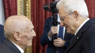 Giovanni Paolone con Sergio Mattarella
