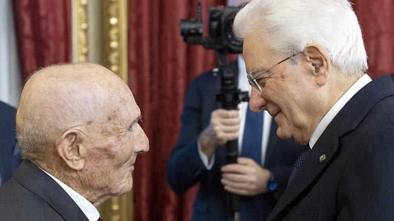 Giovanni Paolone con Sergio Mattarella