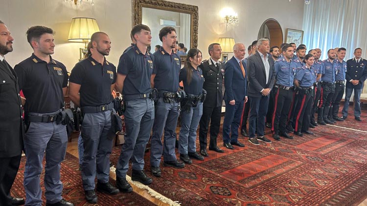 Prefetto Ferdani incontra le nuove unità di rinforzi delle Forze dell'Ordine