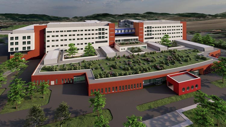 il rendering del nuovo ospedale di vasto