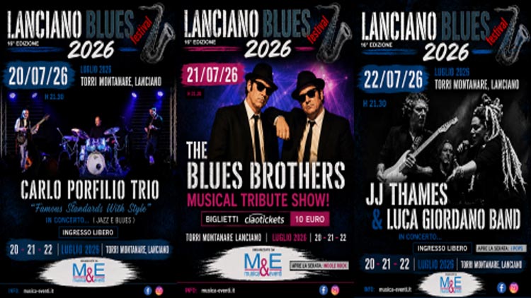 Lanciano Blues Festival 2026- tre serate di grande musica