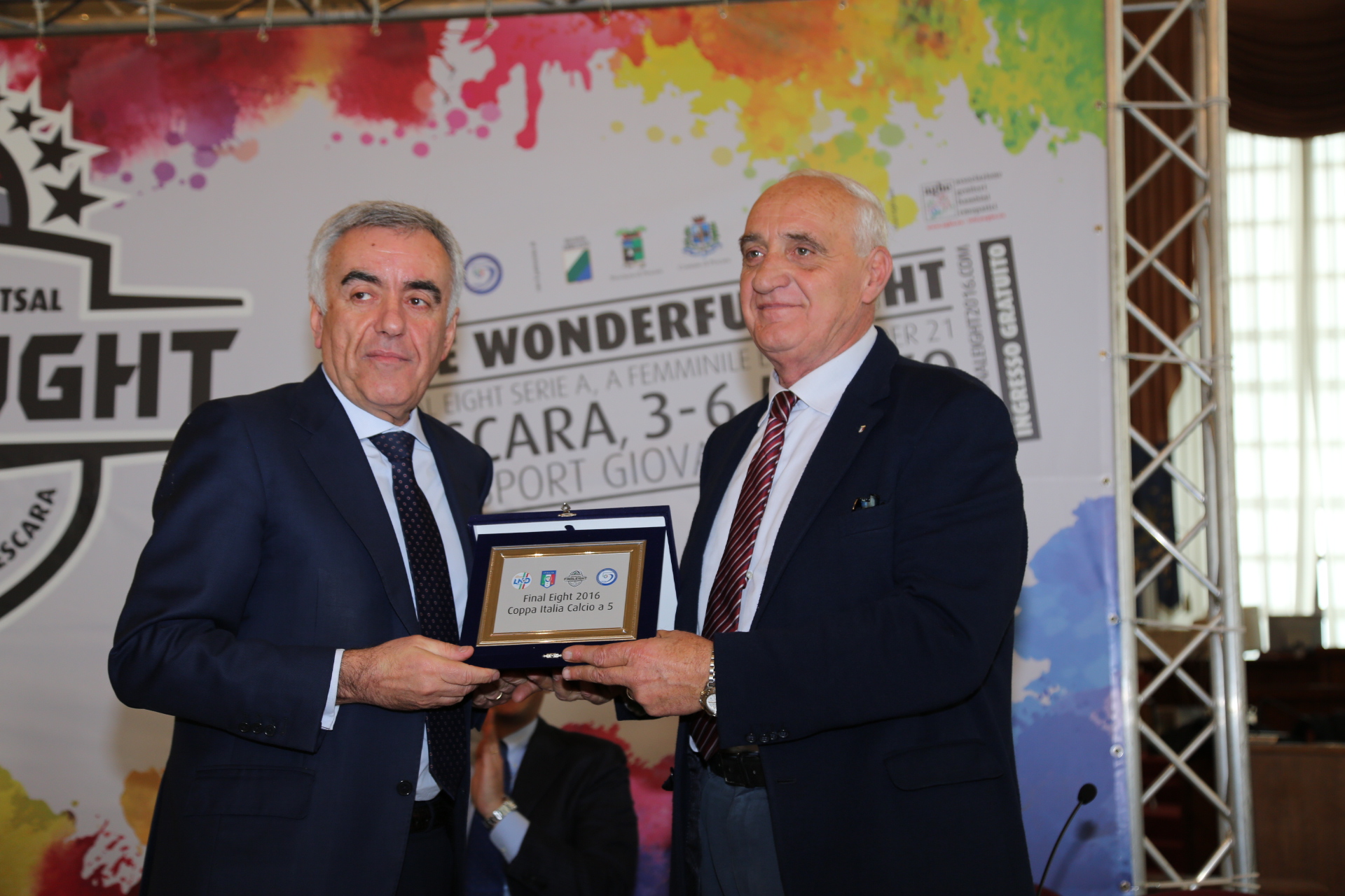 Il presidente Tonelli con Enzo Imbastaro