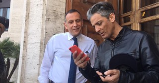 Fiorello con il sindaco Alessandrini