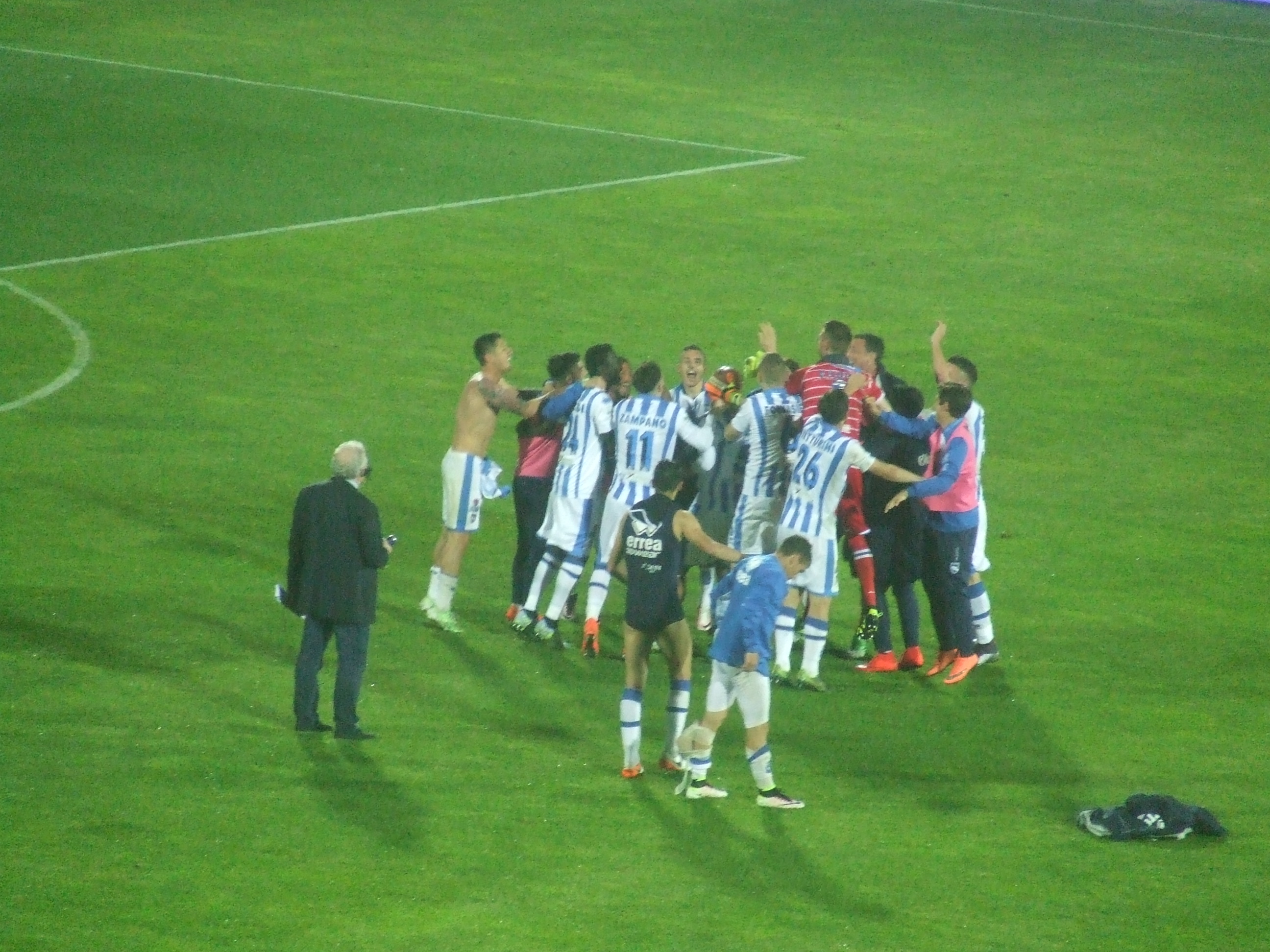 la gioia al termine della partita
