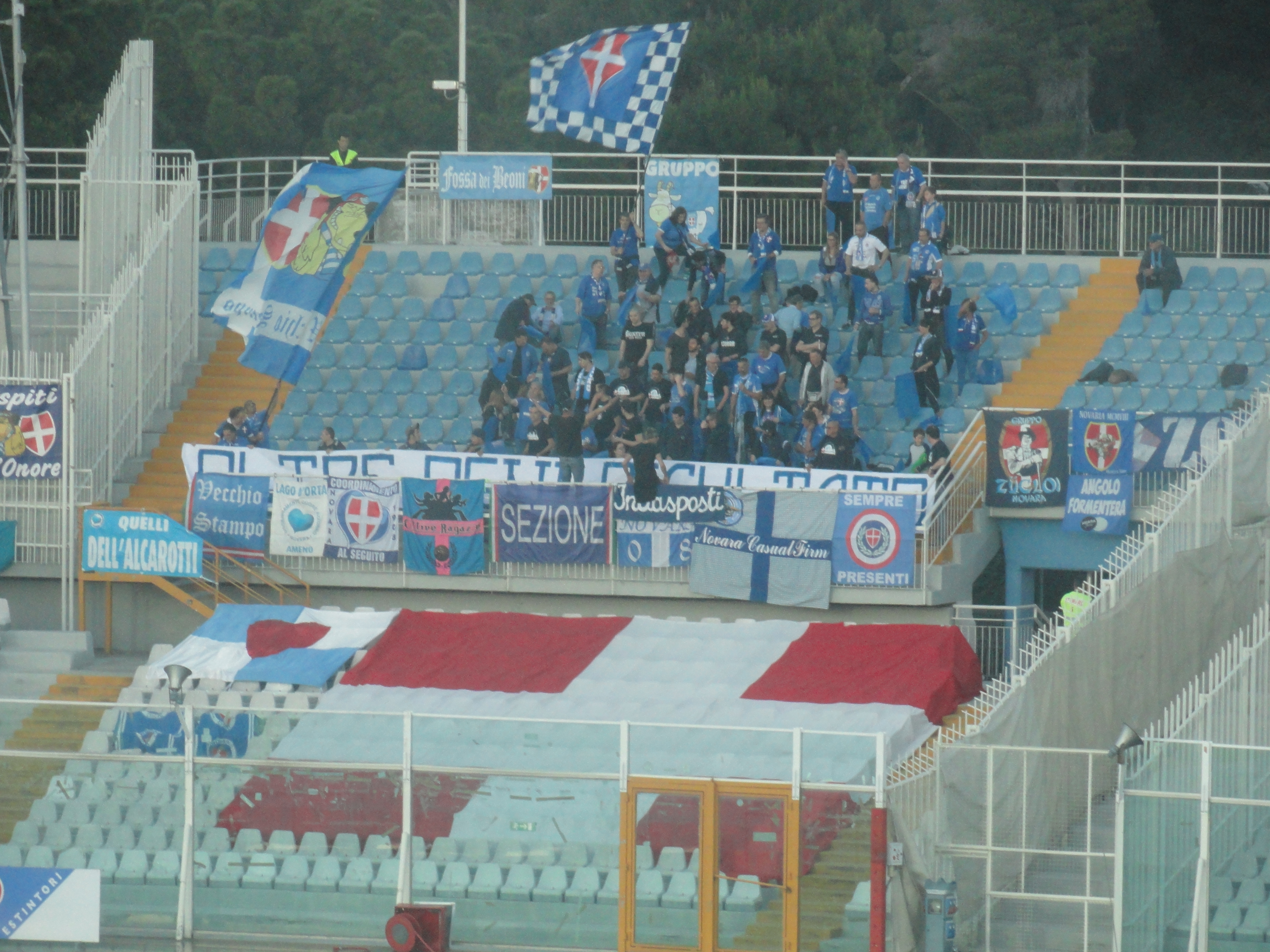 I tifosi ospiti presenti all'Adriatico