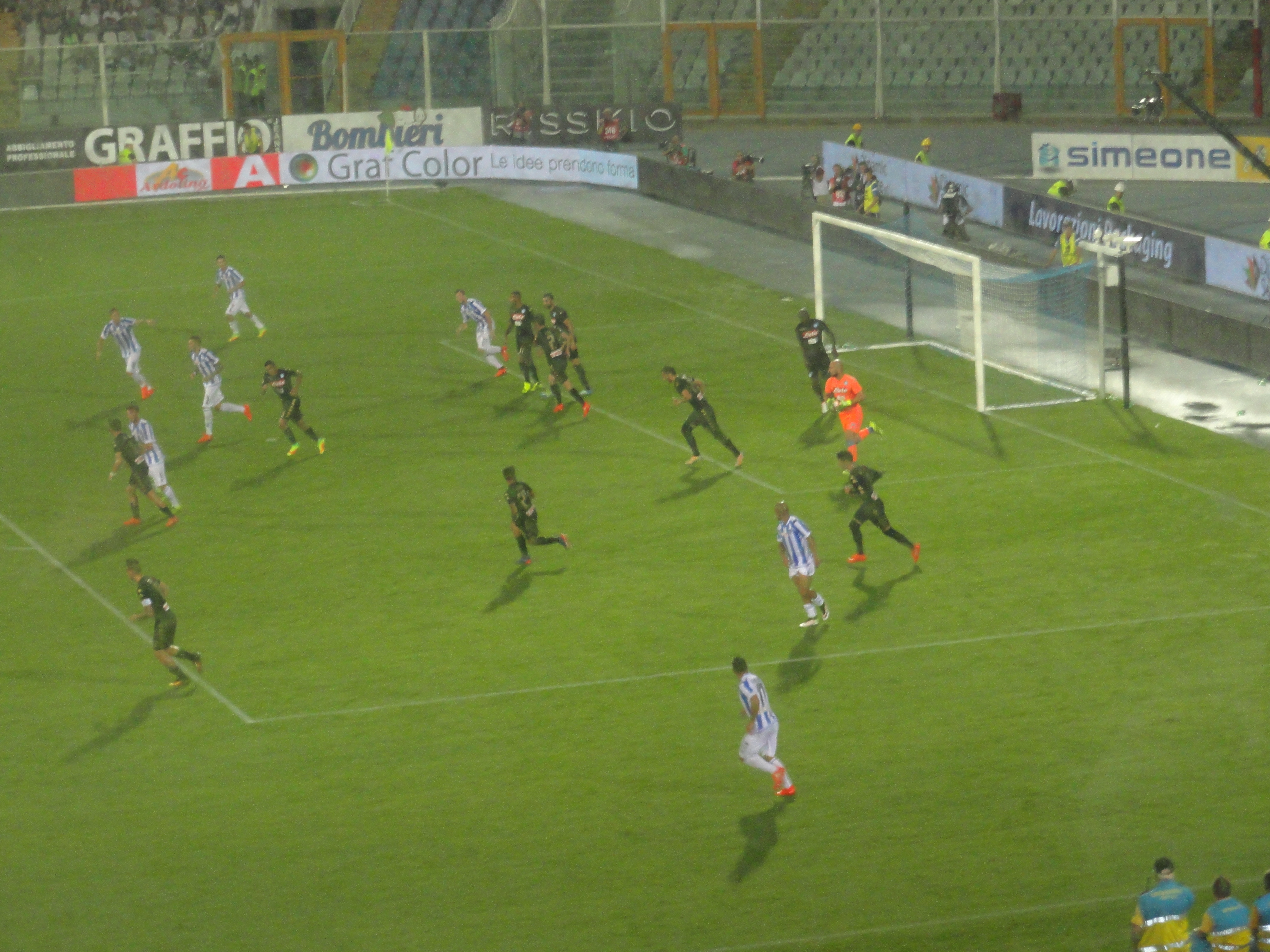 Un momento di gioco della partita