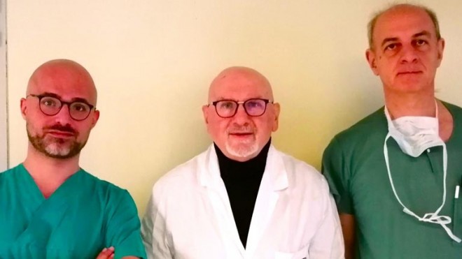 Foto (da sinistra)- Dott. Mirko Barone, Prof. Felice Mucilli, Dott. Massimo Ippoliti