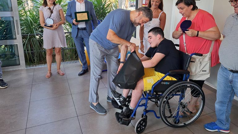 Il giovane Samuele potrà godersi il mare in totale sicurezza