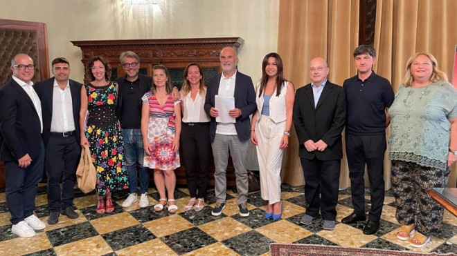il sindaco Masci e i vari dirigenti