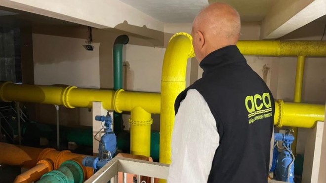 il sindaco masci in visita all'impianto idrico dell'ACA
