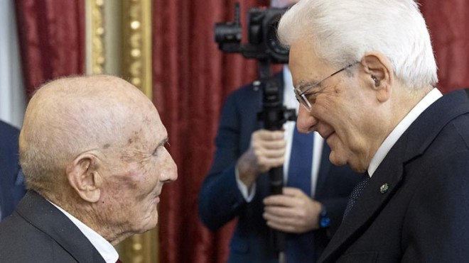 Giovanni Paolone con Sergio Mattarella