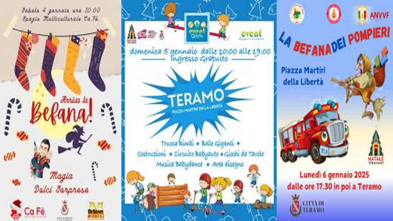 befana tre appuntamenti per i più piccoli