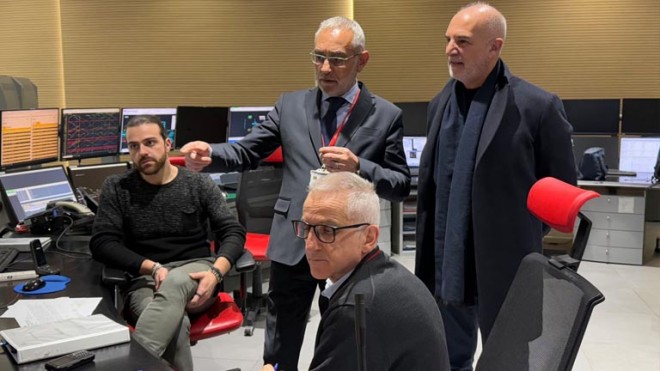 Il sindaco Masci visita la Sala Circolazione di Rete Ferroviaria Italiana di Pescara