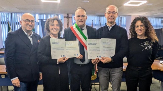 Montesilvano- le scuole Troiano Delfico e Direzione Didattica celebrano la Bandiera Verde Eco-Schools 2023-24