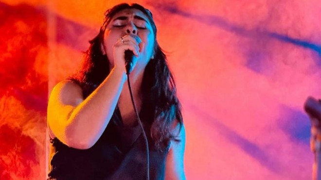 giovane artista moscianese Mariarenata Bilò sul palco di Casa Sanremo