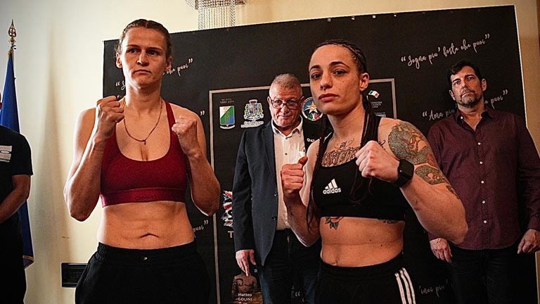 a Pescara il match per il Titolo Europeo Professionistico Femminile Ebu Silver Pesi Super Piuma