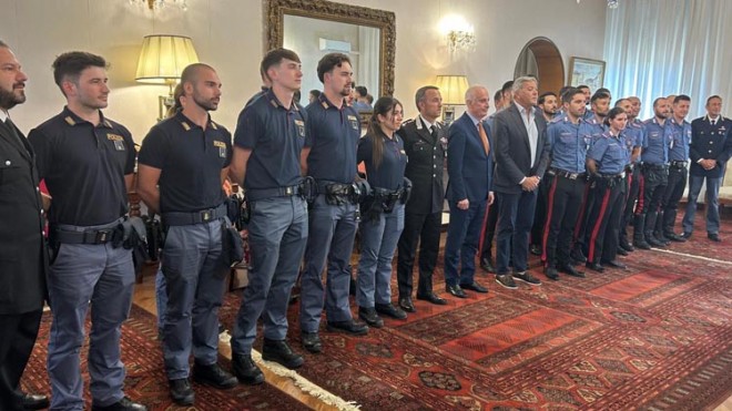 Prefetto Ferdani incontra le nuove unità di rinforzi delle Forze dell'Ordine