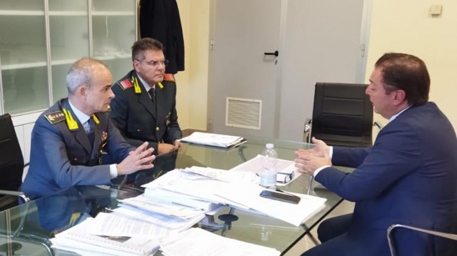 Il nuovo Comandante della Guardia di Finanza Otranto in visita alla Asl di Chieti