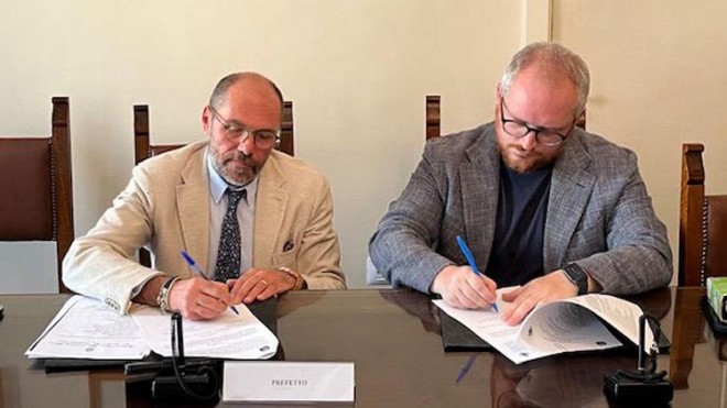 firma in Prefettura per il progetto di videosorveglianza per Mosciano