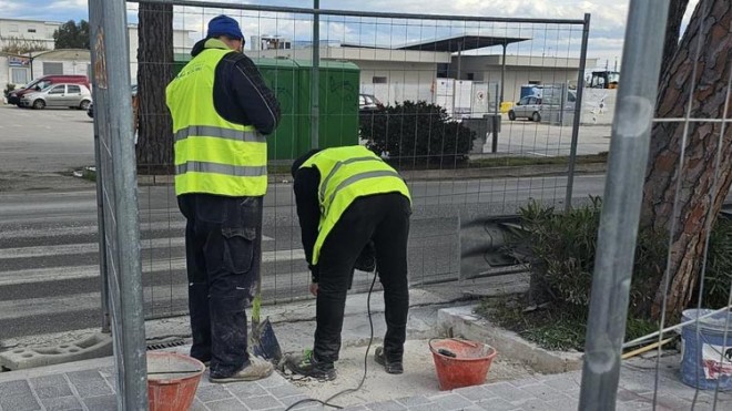 lavori sui marciapiedi