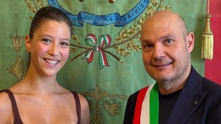 Joyce De Sanctis ricevuta in Municipio a Pineto