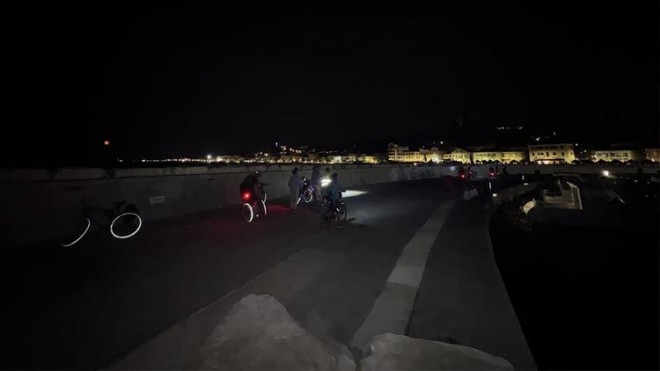 pedalata in notturna