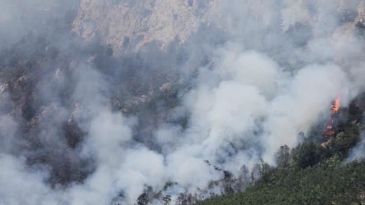 Morrone in fiamme